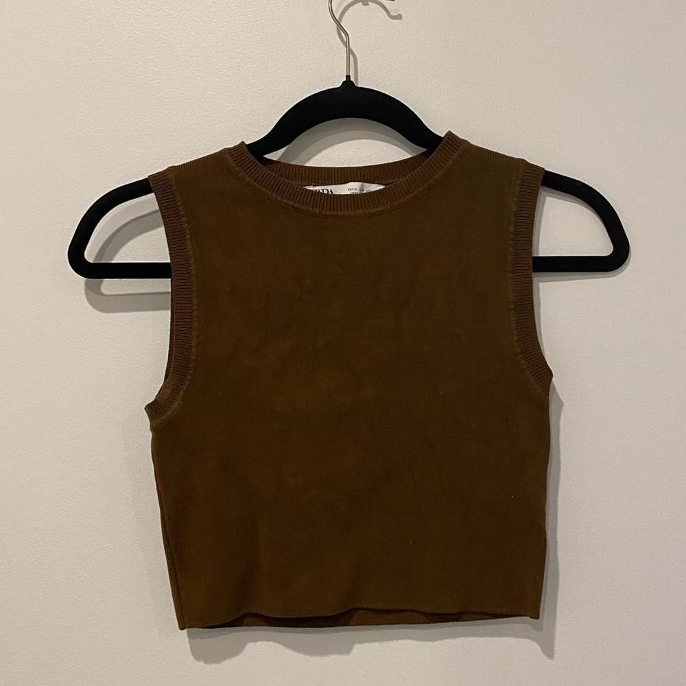 M ZARA crop shirt